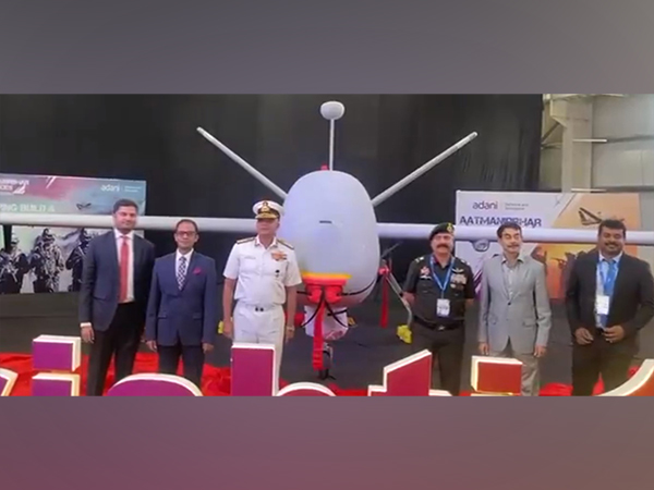 Indian Navy Chief Admiral R Hari Kumar unveils Drishti 10 Starliner UAV (Photo/ANI)