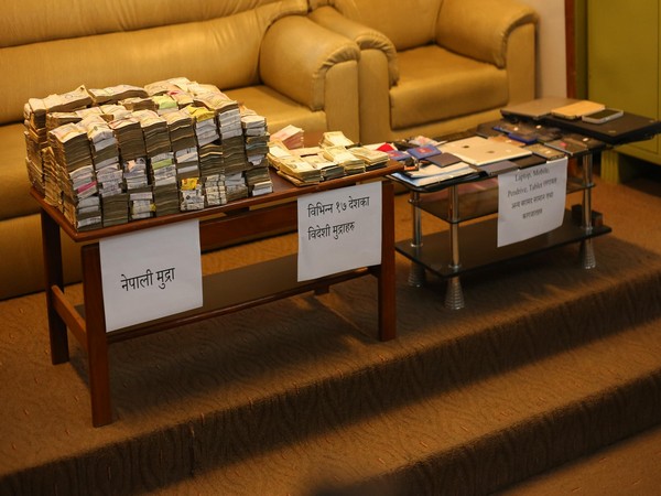 Confiscated amount and items kept in display (Photo/ANI)