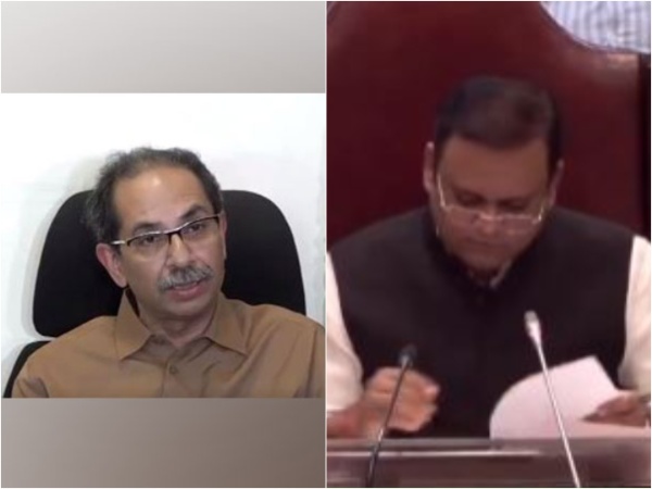 Former Maharashtra Chief Minister Uddhav Thackeray and Speaker Rahul Narwekar. (Photo/ANI)