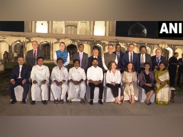 CM Revanth Reddy hosts dinner for 13 countries representatives. (Photo/ANI)