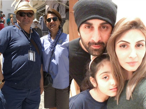 Rishi Kapoor, Neetu Kapoor, Ranbir Kapoor, Riddhima Kapoor (Image source: Instagram)