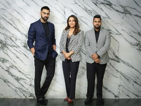 Left to Right: Dhaval Thakur (Managing Partner, iDAC), Gauri Khan and Siddharth Saraf (Managing Partner, iDAC)