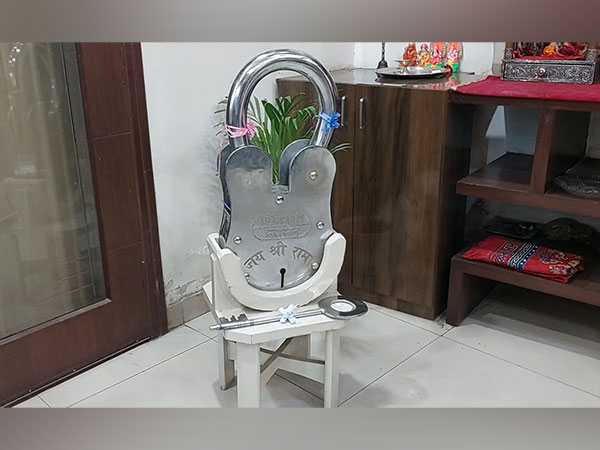 Handcrafted lock weighing more than 50 kg for Ram Mandir (Photo/ANI)