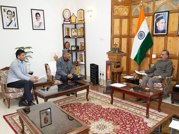 Himachal Pradesh Chief Minister Sukhvinder Singh Sukhu holds meeting with bank officials (Photo/ANI)