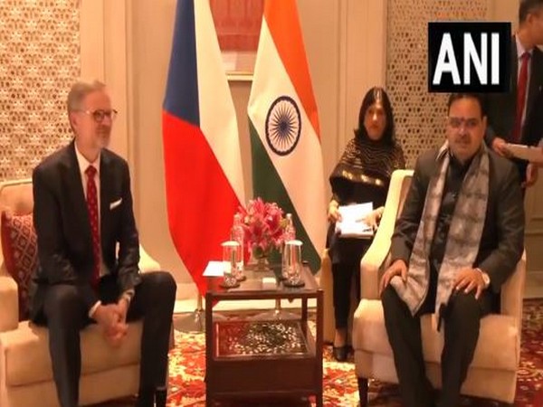  Prime Minister of the Czech Republic Petr Fiala with Rajasthan Chief Minister Bhajan Lal Sharma (Photo/ANI) 
