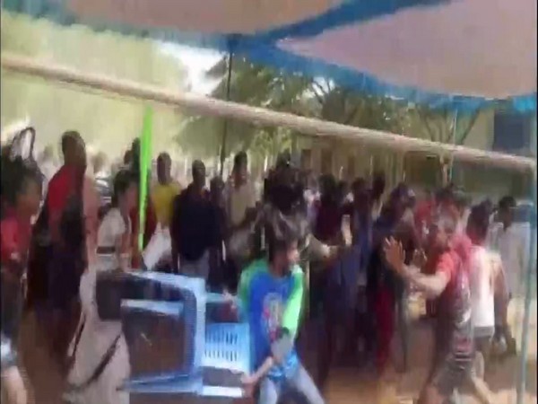Clash breaks out between players during Kabaddi Match in Nandyal (Image/ANI)