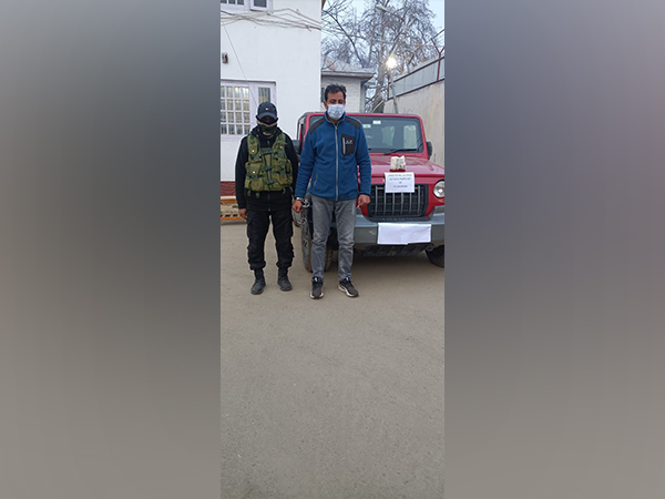 Man arrested with brown sugar worth over Rs 1 crore in Shopian district (Image/ANI)