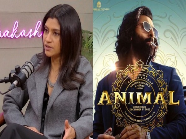 Konkona Sensharma (Image source: ANI), 'Animal' poster (Image source: X)