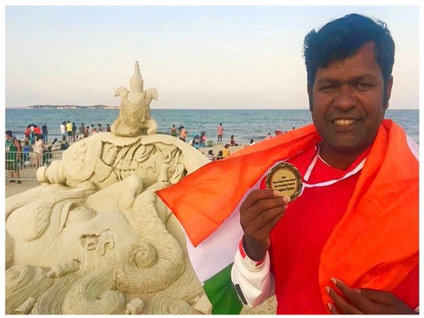 Sand artist Sudarshan Pattnaik (Photo/ANI) 