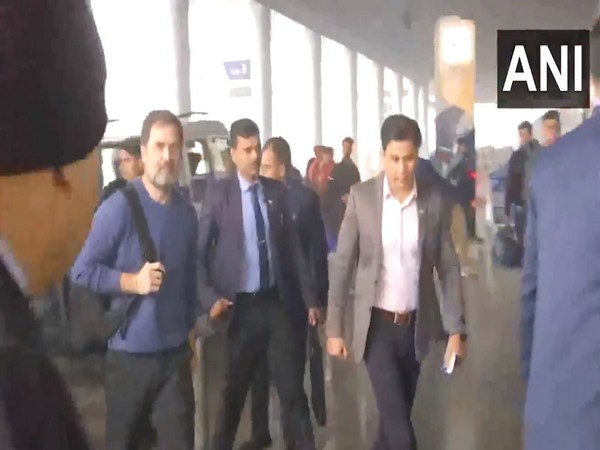 Congress MP Rahul Gandhi at Delhi airport. (Photo/ANI)