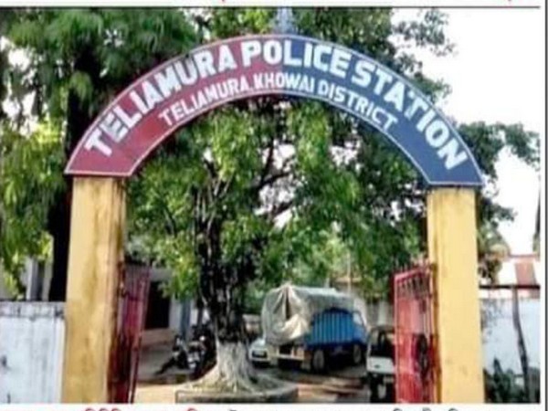 Visuals from Teliamura Police Station (Photo/ANI)