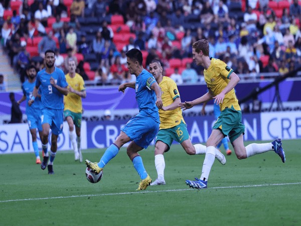 Team India in action against Australia. (Photo- AIFF)