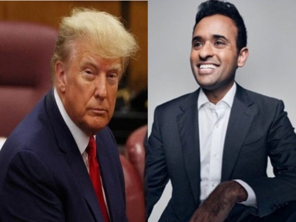 Former US President Donald Trump and Indian American leader Vivek Ramaswamy (File Photo)
