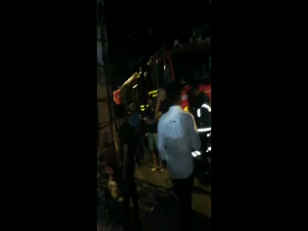 Fire engine reached at fire incident spot in Mumbai's Kandivali (Photo/ANI)