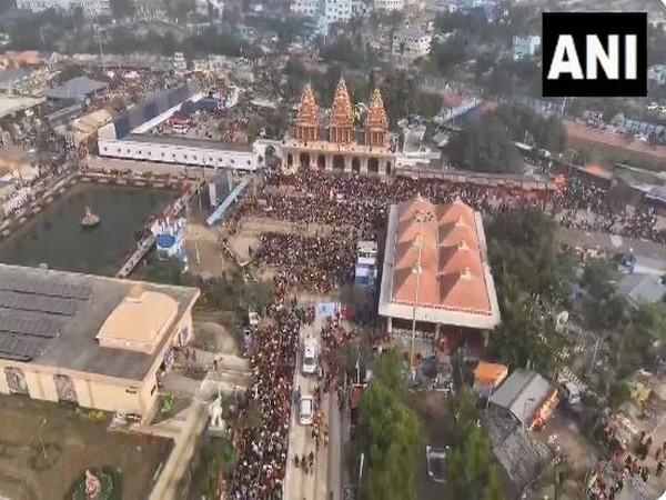 Visuals of Gangasagar Mela 2024 underway at Sagardwip (Photo/ANI)