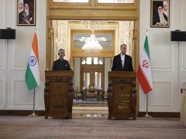 EAM S Jaishankar addresses a joint press conference with his Iranian counterpart H Amir-Abdollahian in Tehran on Monday (Photo/X@DrSJaishankar)