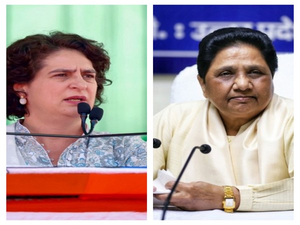 Congress leader Priyanka Gandhi Vadra and BSP Chief Mayawati (Photo/ANI)