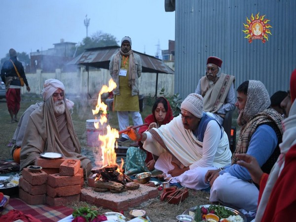 Panchgavyaprashan being performed as part of Pran Pratishtha (Photo credit/ X @ShriRamTeerth)