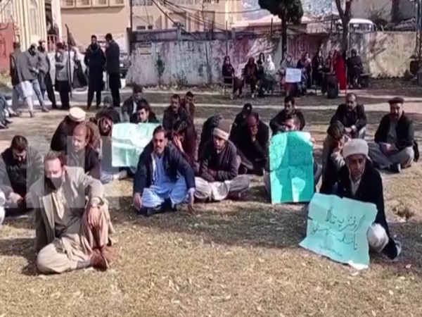 Visual of the protest in PoK region (Photo/ANI)