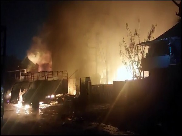 The fire broke out at MIDC chemical factory in Badlapur (Photo/ANI)