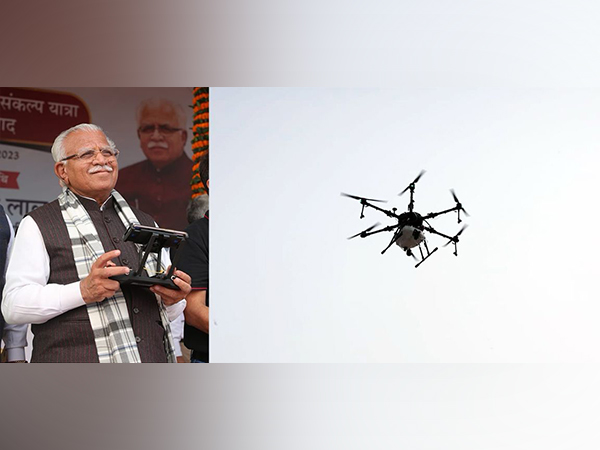 Haryana govt to spray nano urea through drone (Photo/ANI)