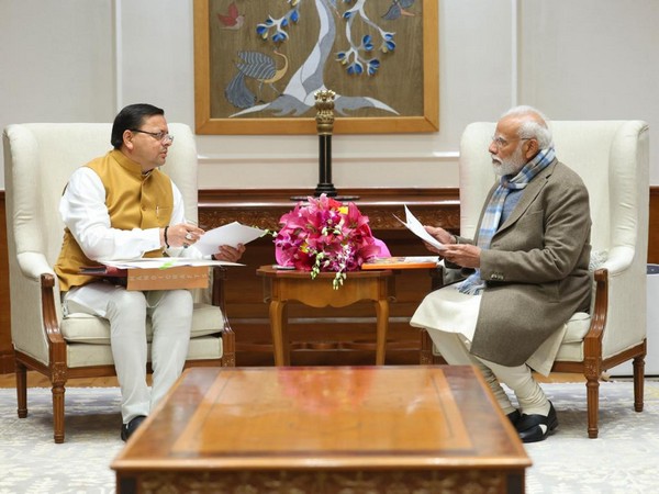 Chief Minister Pushkar Singh Dhami with Prime Minister Narendra Modi (PHOTO/ANI)