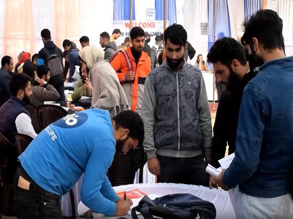 Job Fair organised by DE&CC in Pulwama district (Image/ANI)