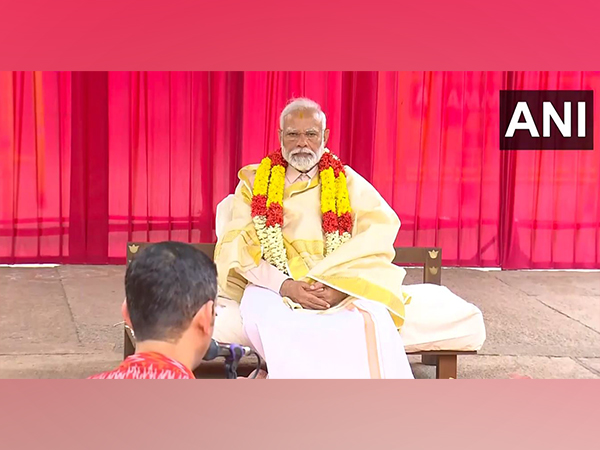 Prime Minister Narendra Modi listening to the verses of Kamba Ramayanam. (Photo/ANI)