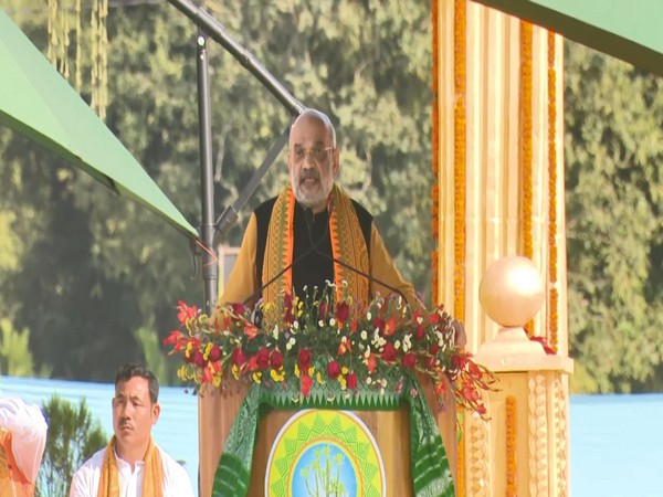 Union Home Minister Amit Shah in Tezpur (Photo/ANI)