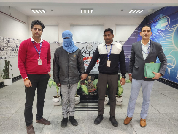 Alleged creator of deepfake video of actor Rashmika Mandanna after the arrest (Photo/ANI)