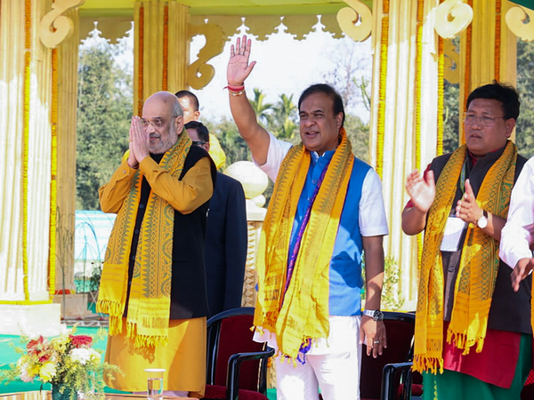 Union Home Minister Amit Shah along with Assam Chief Minister Himanta Biswa Sharma (File Photo/ANI)