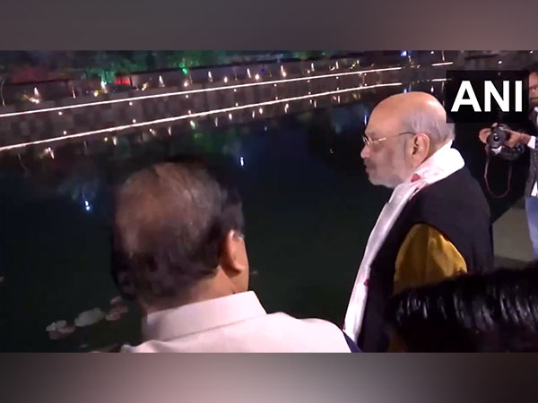 Home Minister Amit Shah inaugurates the Brahmaputra Riverfront in Guwahati (Photo/ANI)