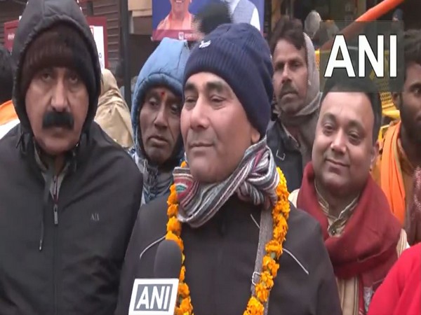 A devotee from Nepal arrives in Ayodhya. (Photo: ANI)