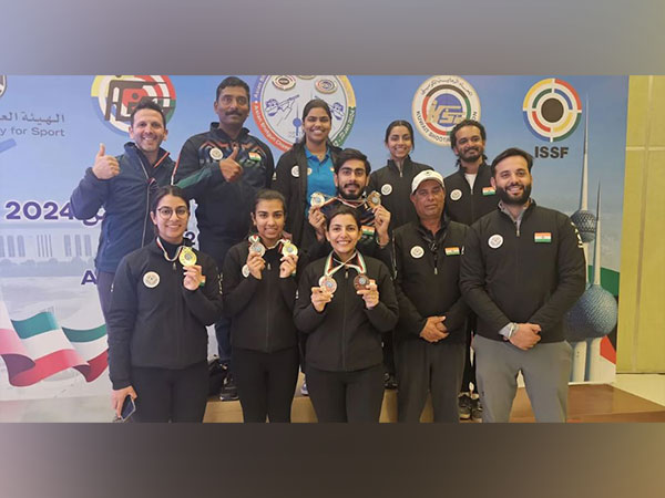 Indian shooting contingent from the event. (Photo- SAI Media/Olympics.com)