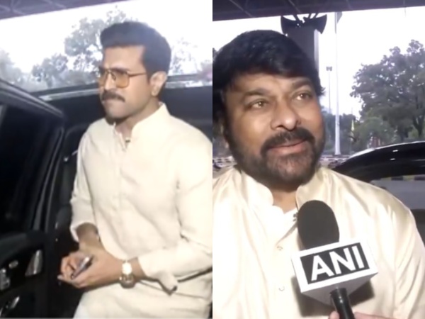 Ram Charan, Chiranjeevi (Image source: ANI Photos)