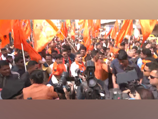 West Bengal LoP Suvendu Adhikari in Shobha Yatra (Photo/ANI)