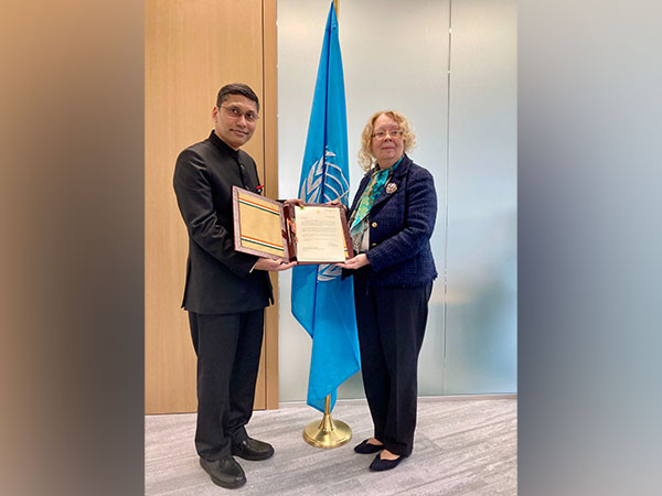 India's Permanent Representative to United Nations in Geneva Arindam Bagchi, UN Geneva Director-General Tatiana Valovaya (Image Credit: X/@IndiaUNGeneva)
