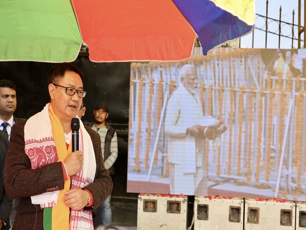 Union Minister Kiren Rijuju attended the live telecast of the Ram Mandir Pran Pratishtha Ceremony at Nirjuli in Arunachal Pradesh. (Photo/Kiren Rijiju X)