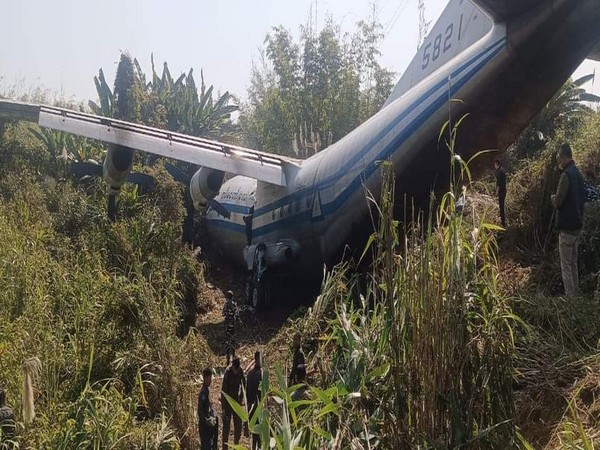 Burmese army plane crashed at the Lengpui airport (Photo/ANI)