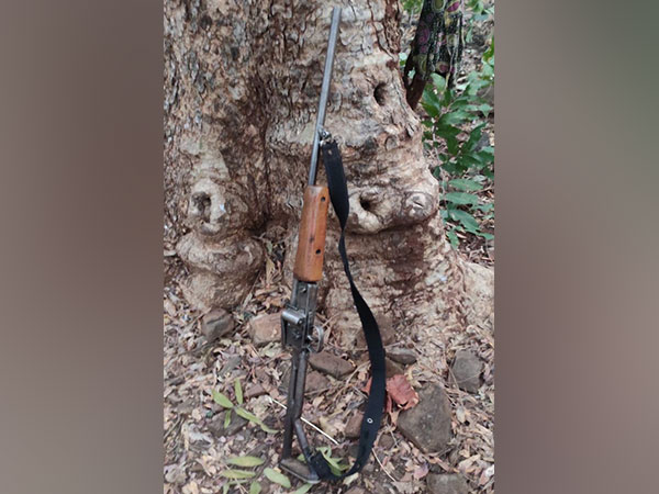 Weapons left behind by Naxals after exchange of fire in Odisha (Photo/ANI)