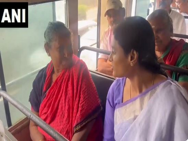 Andhra Congress chief YS Sharmila travelled by bus on Tuesday (File Photo/ANI)