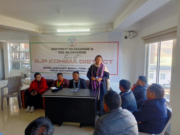 BJP kicks off district tour in Kohima ahead of Lok Sabha polls (Image/ANI)