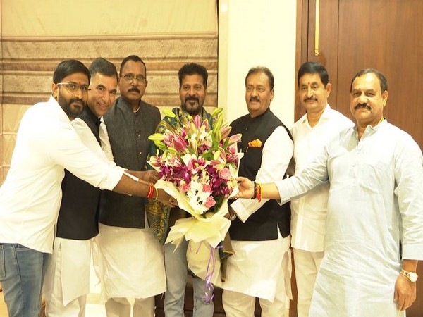 Chief Minister A Revanth Reddy with newly appointed state government advisors and MLCs. (Photo/ANI)