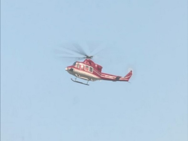 CM Yogi conducts conducts an aerial survey of Shri Ram Janmabhoomi and Rampath in Ayodhya on Tuesday. (Photo/ANI)