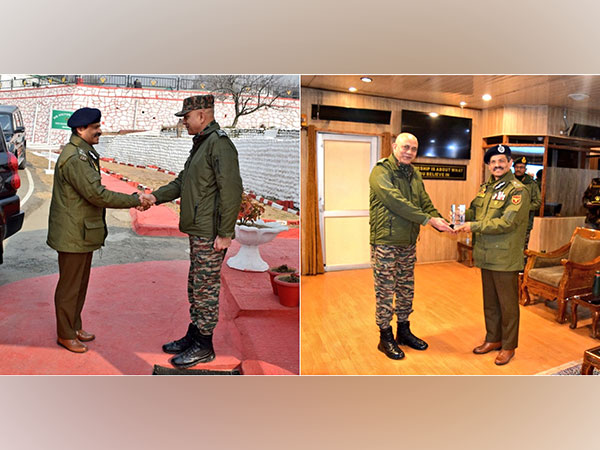 J-K DGP RR Swain visits Victor Force Awantipora. (Photo/J-K police)