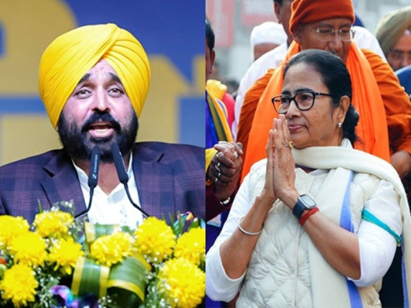 West Bengal Chief Minister Mamata Banerjee and Punjab Chief Minister Bhagwant Mann (Photo/ANI)