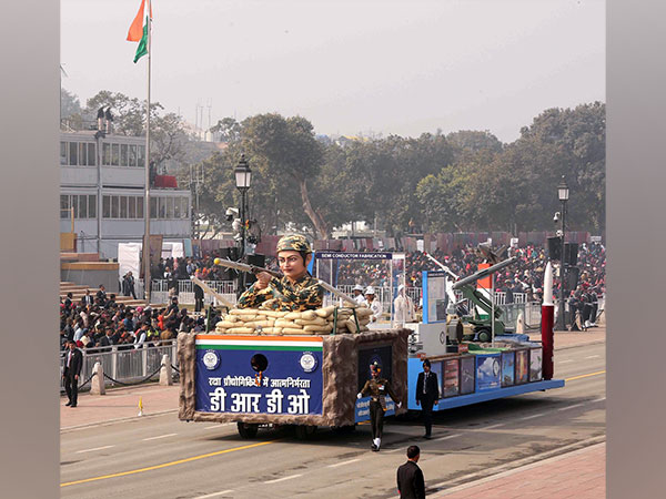 DRDO Tableau on display for the Bharat Parv at Kartavya Path, in New Delhi. (Photo/ANI)