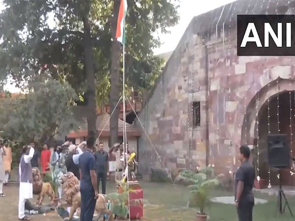 RSS chief Mohan Bhagwat after unfurling the tricolour at RSS headquarters, Nagpur (Photo/ANI)