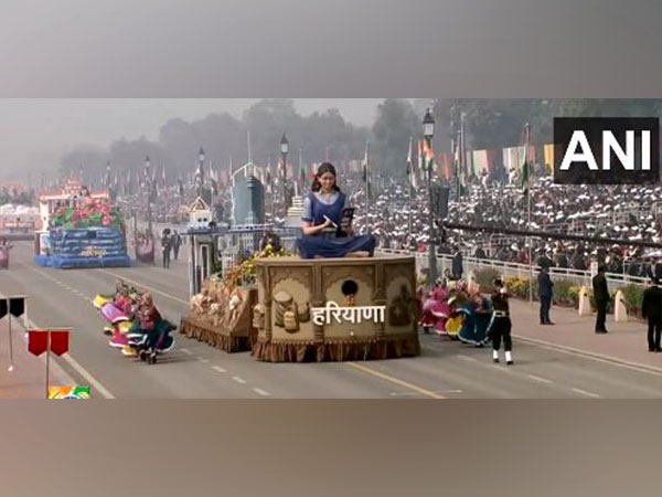 Haryana's tableau depicts 'Mera Parivar-Meri Pehchan' (Photo/ANI)