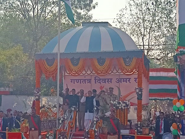 Governor Biswabhusan Harichandan unfurls national flag on Republic Day in Raipur (Photo/ANI)